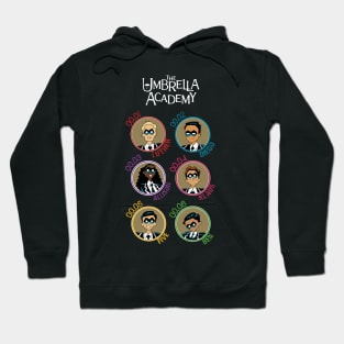 UMBRELLA ACADEMY: ALL CHARACTERS CARTOON (COLORS) Hoodie